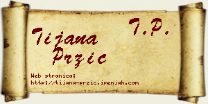 Tijana Pržić vizit kartica